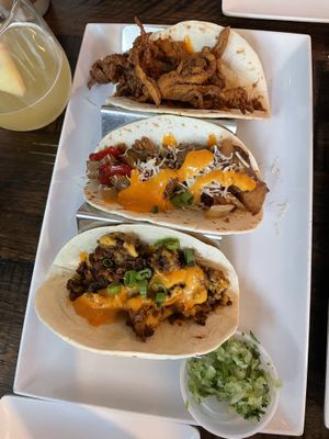 Breakfast Taco Flight  at Mo' Brunch + Brews in Houston