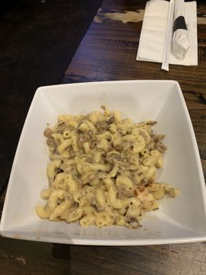 Truffle Mac, was creamy and smoky    at Mo' Brunch + Brews in Houston