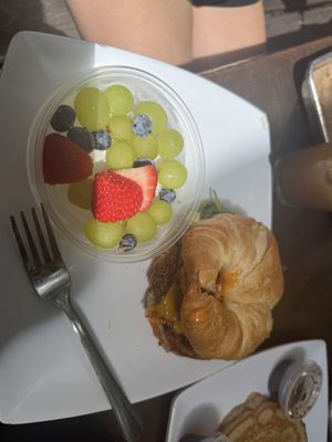 Breakfast sandwichh  at Mo' Brunch + Brews in Houston