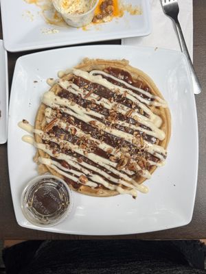 Pecan pie waffle  at Mo' Brunch + Brews in Houston