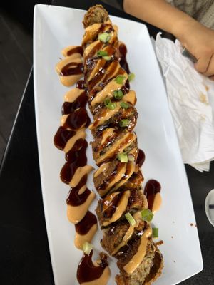 Sushi Roll (same stuffing as Boudain balls). 6/10  at Mo' Brunch + Brews in Houston