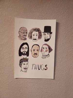 Cool art all over the restaurant at Wicked BOLD Vegan Kitchen in Flower Mound