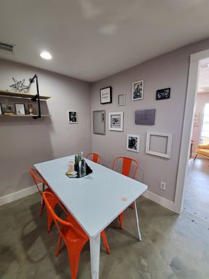 Modern and comfortable dining room at Wicked BOLD Vegan Kitchen in Flower Mound