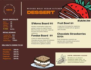 Menu at Wicked BOLD Vegan Kitchen in Flower Mound