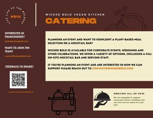 Menu at Wicked BOLD Vegan Kitchen in Flower Mound