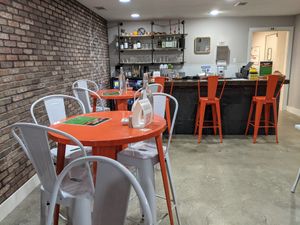 View to bar at Wicked BOLD Vegan Kitchen in Flower Mound