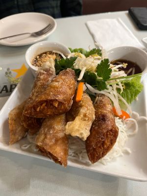 Vegan taro egg rolls at Golden Saigon in Aurora