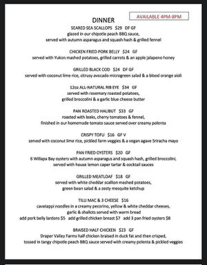 Menu at Offshore Grill in Manzanita