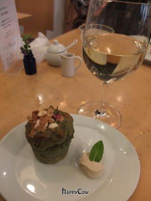 Muffin (don't know what it is made of...just understood it's made with some 'leaves'). Delicious though!! at Point in Tokyo