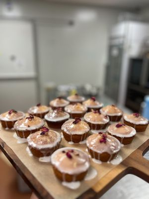 Fresh made Vegan lemon cake.  at Eva's Cafe in Darwin