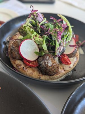 Falafel pitta at Taverna Nissi in Ayia Napa