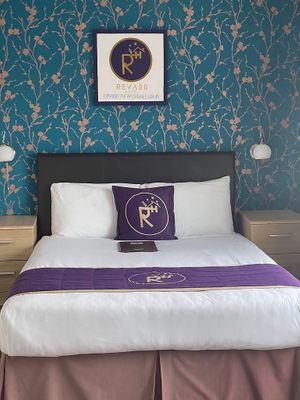 Double room where we stayed at Revado Hotel in Norwich