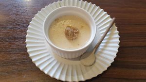 White Sesame Blancmange at Yasai Cafe Kukuri in Tokyo