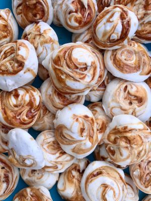 Vegan, yes vegan, almond salted caramel meringue cookies  at Buddha Belly Cookies in Denpasar