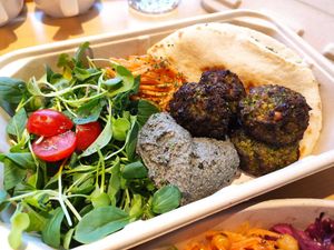 Falafel Platter at Eat Drink Vegan in Busan