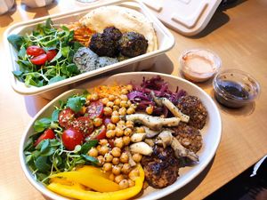 Buddha Bowl in front at Eat Drink Vegan in Busan