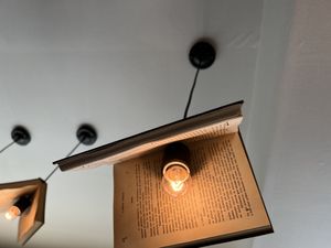 Bookish lighting  at Eat Drink Vegan in Busan