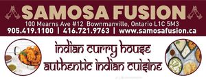 Banner at Samosa Fusion in Bowmanville
