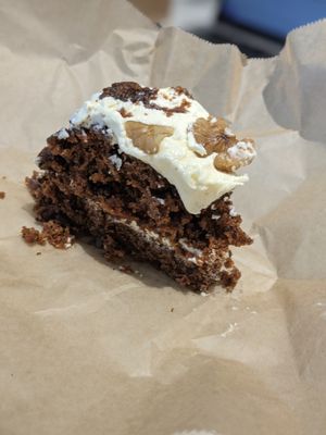 Carrot and walnut cake at Pinch in South West London