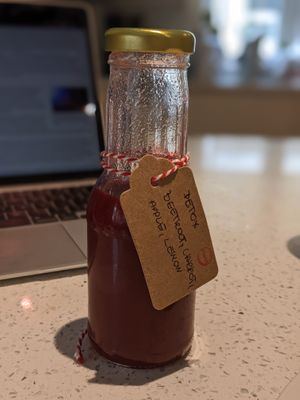Detox juice at Pinch in South West London