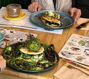 Special g/f mushroom pancakes at Pinch in South West London