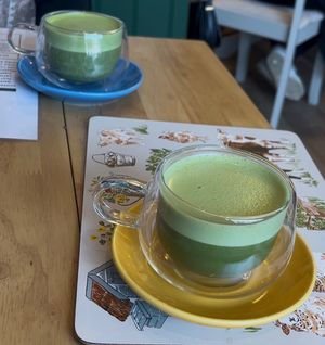 Special blend matcha latte at Pinch in South West London