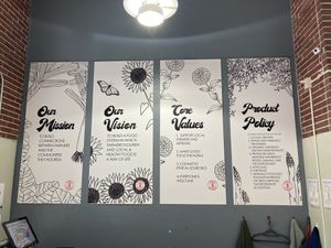 Organization mission at Public Market Cafe in Wheeling