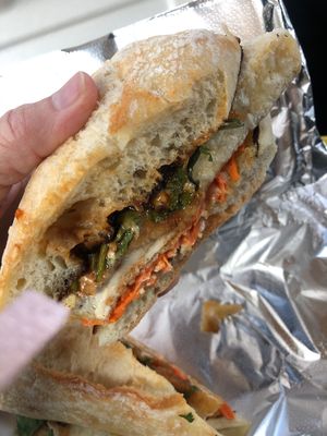 Bahn mi is delicious!!  at Public Market Cafe in Wheeling