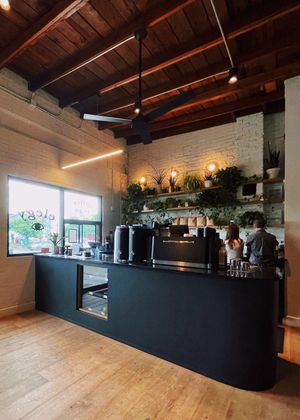 Small but beautiful interior of Elegy.  at Elegy Coffee in Nashville