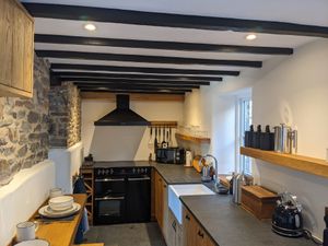 Kitchen at Small School Cottage in Hartland