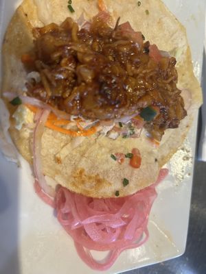 Pulled jackfruit taco appetizer  at BRGR Bar in Portsmouth