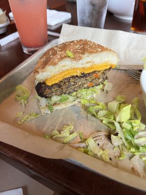Quinoa Burger w/ vegan cheese  at BRGR Bar in Portsmouth