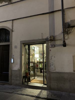The entrance at Brac Libreria di Arte Contemporanea in Florence