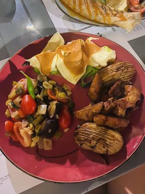 Sait-on, salad and tortellini  at Brac Libreria di Arte Contemporanea in Florence