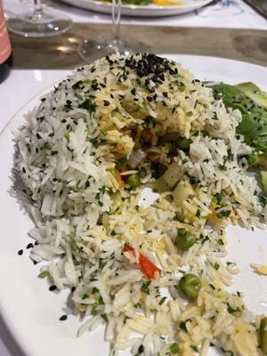 Risotto and Avocado 🥑 carpaccio at one plate   at Brac Libreria di Arte Contemporanea in Florence