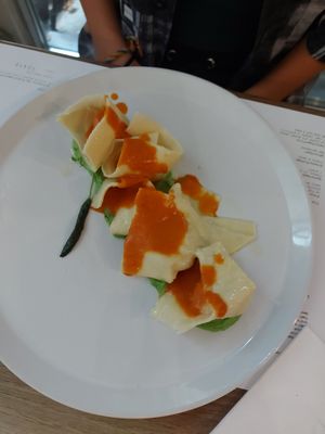 tortelloni ripieni at Brac Libreria di Arte Contemporanea in Florence