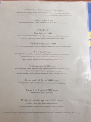 Menu June 2023 at Brac Libreria di Arte Contemporanea in Florence