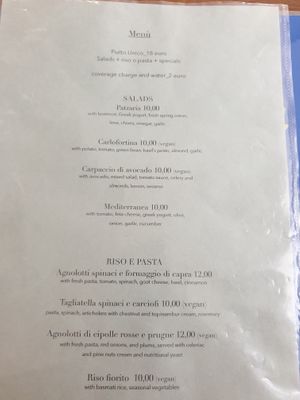 Menu June 2023 at Brac Libreria di Arte Contemporanea in Florence