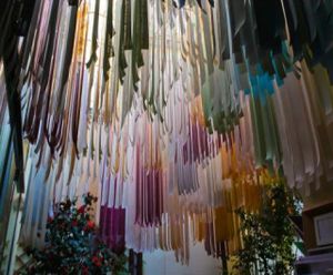 Inner courtyard, peacuful, colorful, with a little cool wind coming through the open roof. at Brac Libreria di Arte Contemporanea in Florence