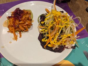 Sweet potato and cruda salad at Brac Libreria di Arte Contemporanea in Florence