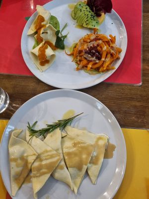 Selection of mains and salads at Brac Libreria di Arte Contemporanea in Florence