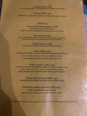 Menu on 18 Mar 2024 page 2 of 2  at Brac Libreria di Arte Contemporanea in Florence