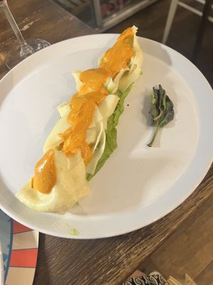 Potato and ginger tortellini   at Brac Libreria di Arte Contemporanea in Florence