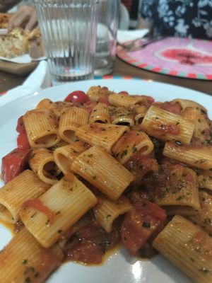An interesting indian-inspired pasta... at Brac Libreria di Arte Contemporanea in Florence