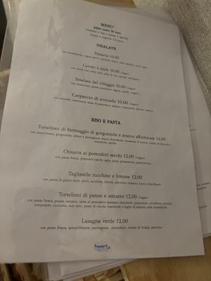 Early October Menu Example  at Brac Libreria di Arte Contemporanea in Florence
