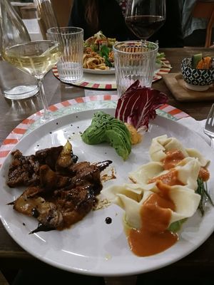 Avocado, Tortelloni, Seiten Masala at Brac Libreria di Arte Contemporanea in Florence