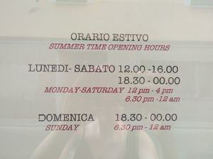 In the evening the kitchen opens at 7pm - reservations are recommended at Brac Libreria di Arte Contemporanea in Florence