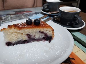 Good pie! (sorry, can't remember what is what made of, had coconut for sure) at Brac Libreria di Arte Contemporanea in Florence