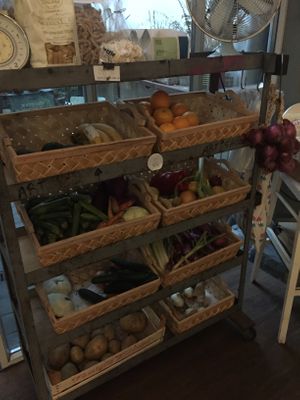 fresh produce  at Brac Libreria di Arte Contemporanea in Florence