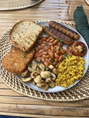 The full vegan breakfast   at anahaw in Dauin